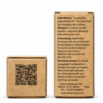 Ober- und Rückenansicht der Kraftverpackung von Anthos Botanicals Lavendelöl Bio
