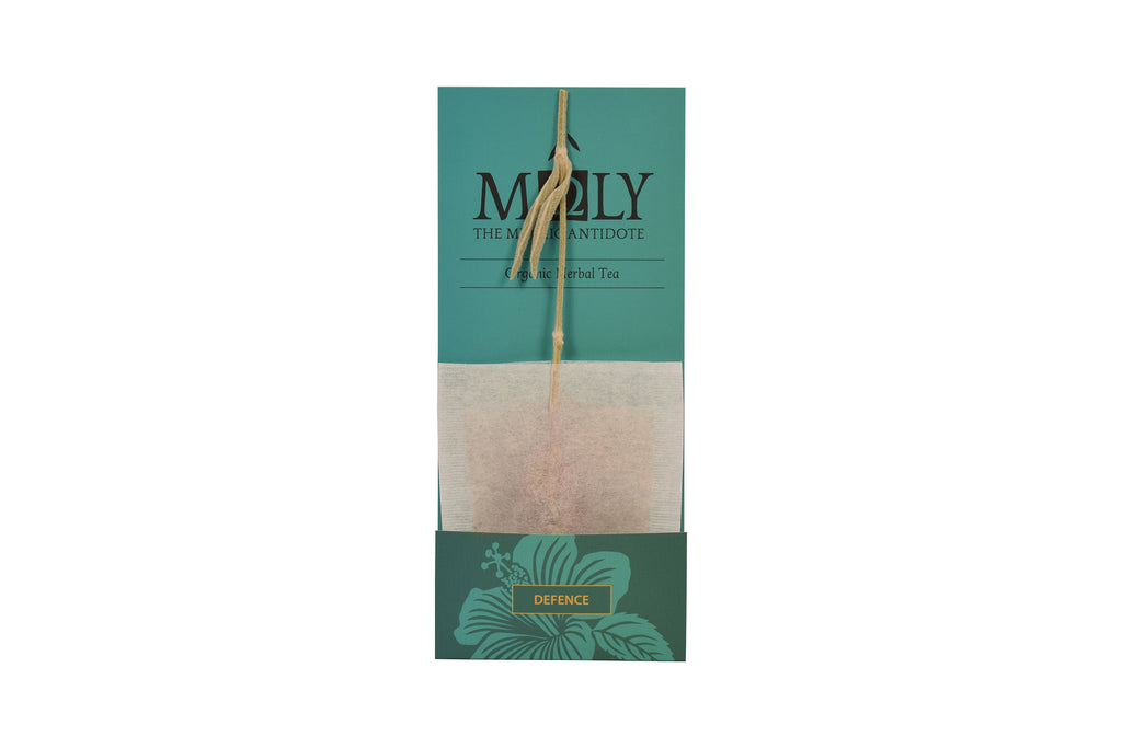 türkisblaue Einzelverpackung MOLY Defence
