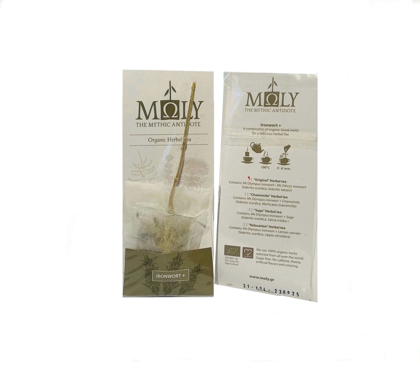 zwei Einzelverpackungen des Ironwort Bio HO.RE.CA. von MOLY