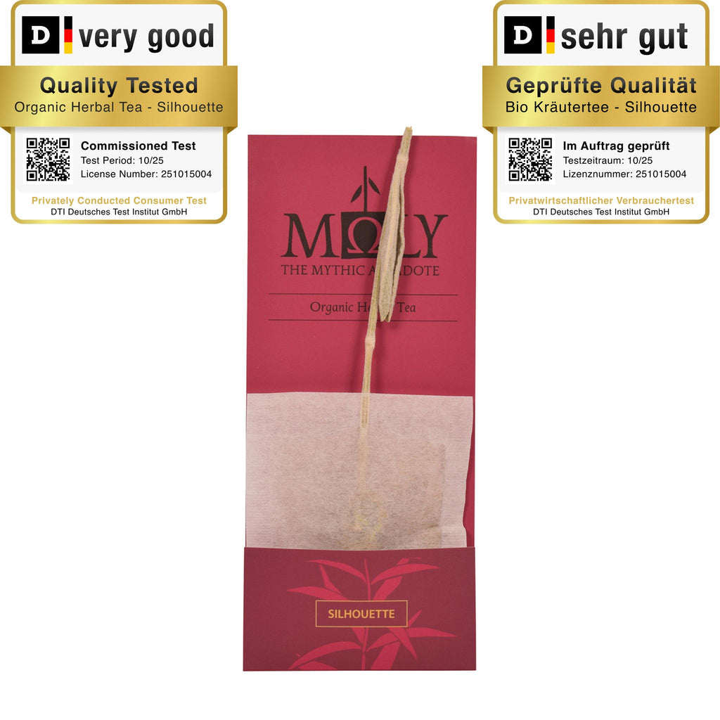 Einzelverpackung des Moly Silhouette Herbal tea