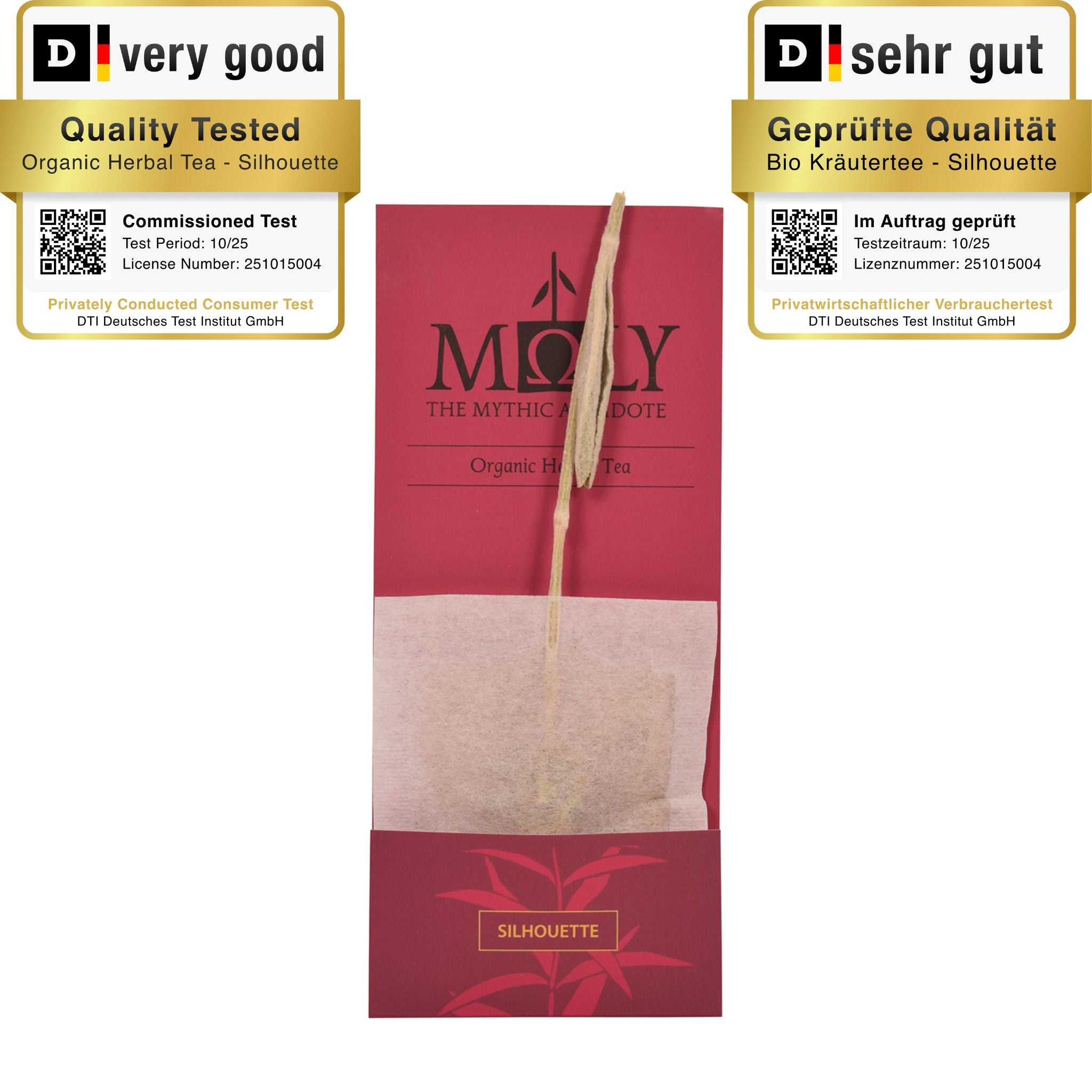 Einzelverpackung des Moly Silhouette Herbal tea