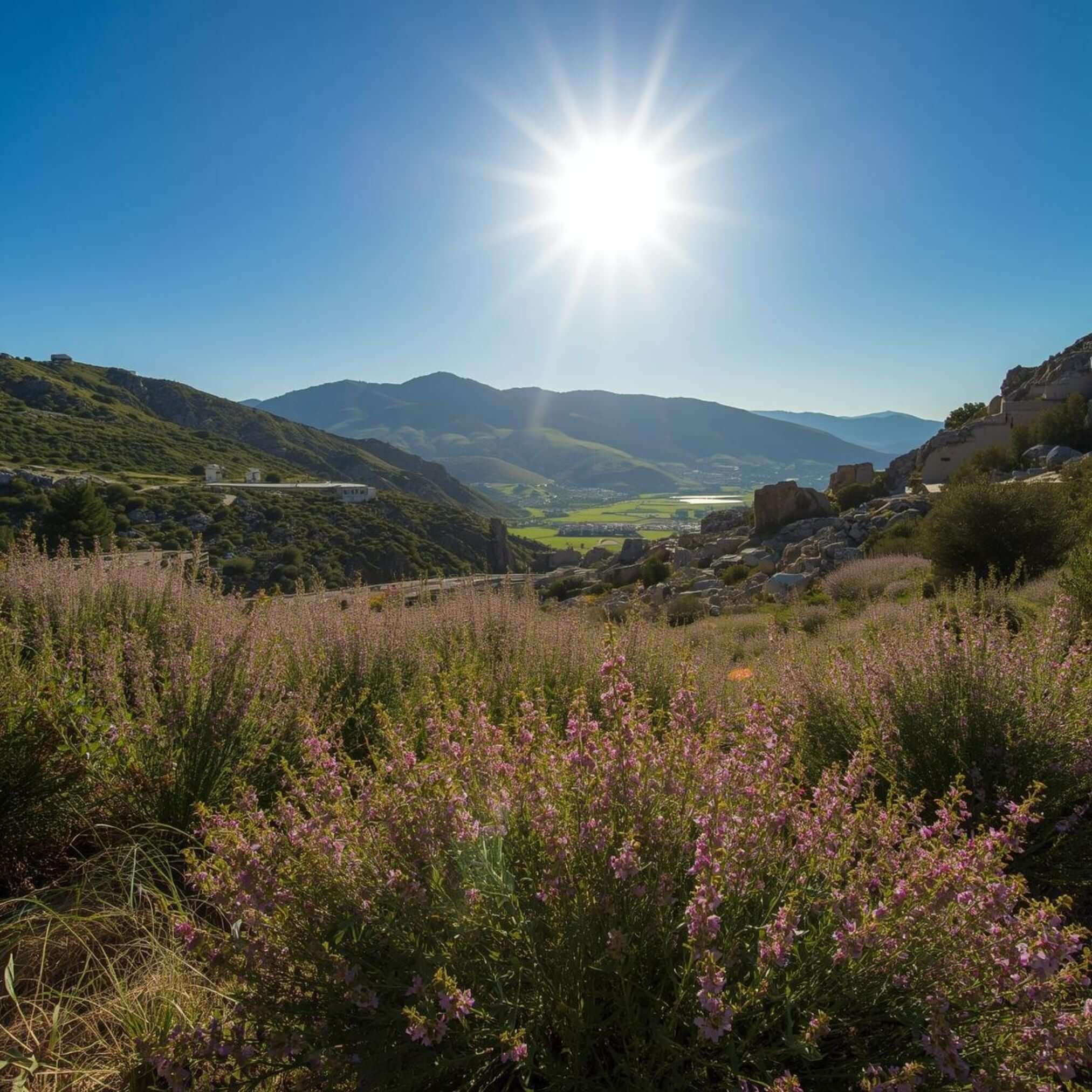 Oreganofelder in Griechenland