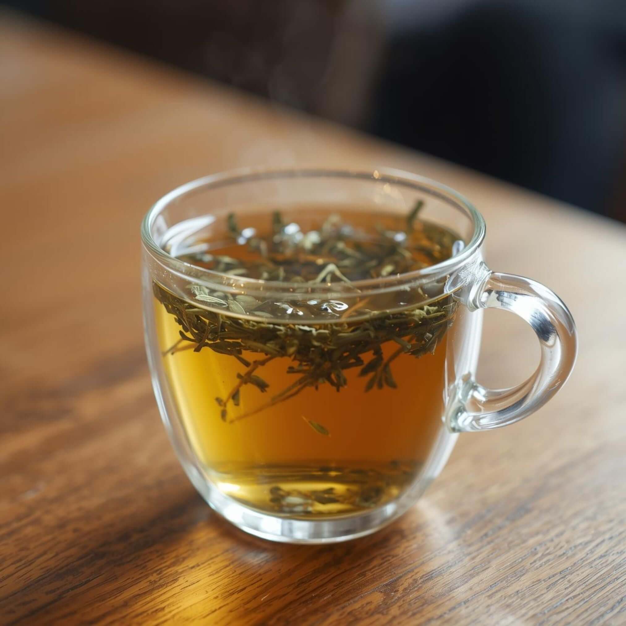 Oeganozweige in einem Tee als Aufguß