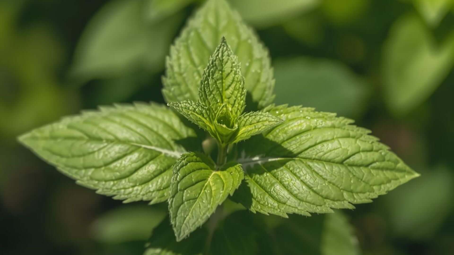 Makroaufnahme der Zitronenmelisse