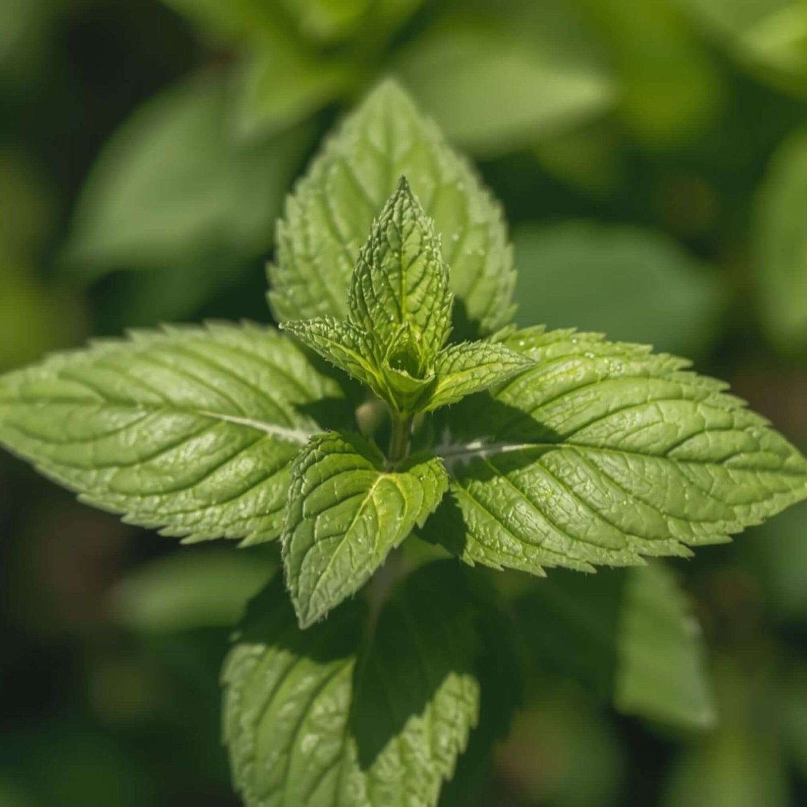 Makroaufnahme der Zitronenmelisse