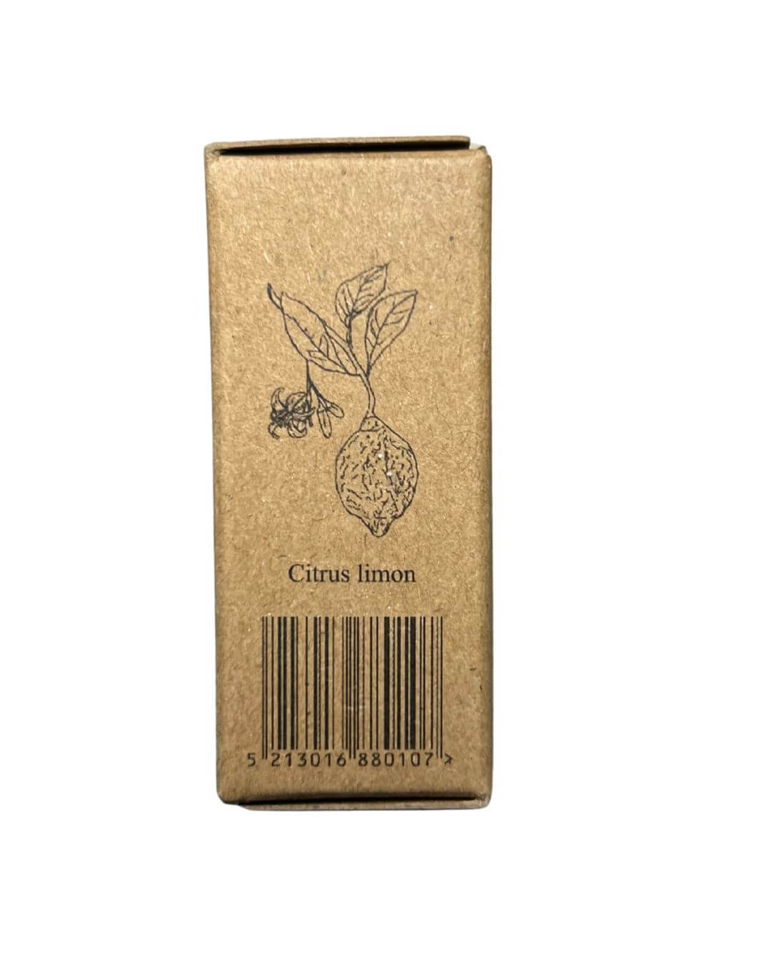 Seitenansicht links der Anthos Botanicals Kraftverpackung mit ätherischem Zitronenöl bio